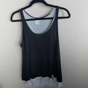 Freeloader Double Fabric Black and White Jersey Tank Top O/S
